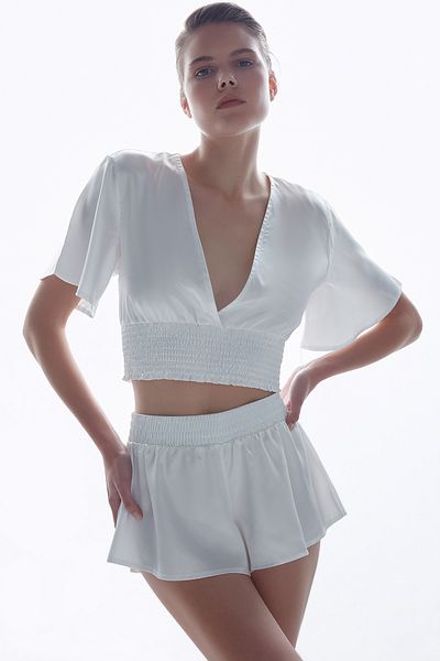 Penti Set de pijamale pentru mireasa fermecătoare din satin