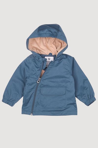 Verscon Hooded Front Zipper Pocket Lightweight Raincoat Girls and Boys Coat