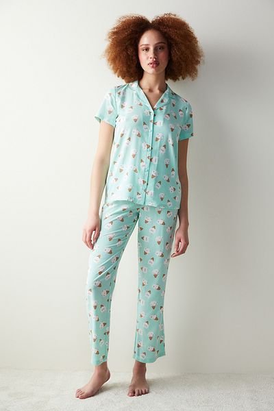 Penti Σετ πιτζάμα παντελόνι Ice Cream Mint Green Shirt