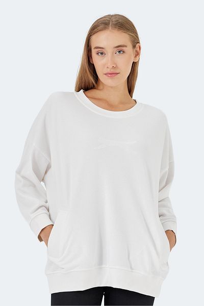 Slazenger Дамски суитшърт VIKENTI SW бял