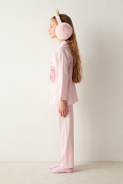 Penti Girl's Warm Hug Pink Pajama Set