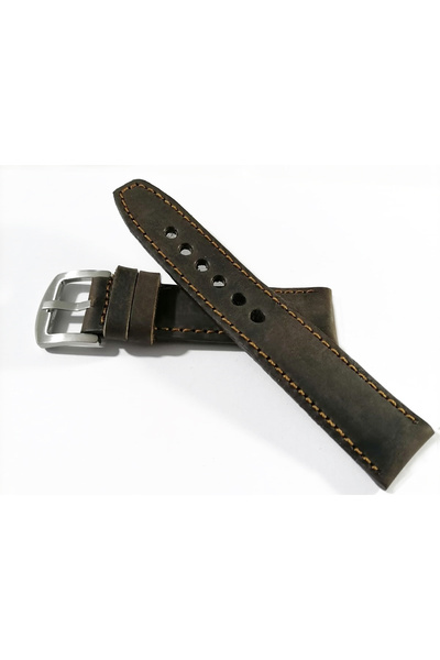 FADO Genuine Gray Leather Watch Band Compatible with Fossil & Every Watch 20 mm