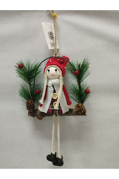 karinabest 24 cm Christmas Decoration Door Ornament with Red Coat