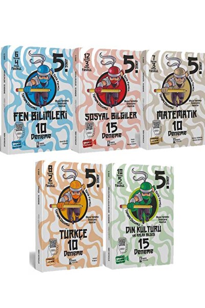 İsem Yayıncılık İsem Hedef 5. Sınıf Fen-Sosyal-Matematik-Türkçe-Din Deneme Seti İsem Yayıncılık