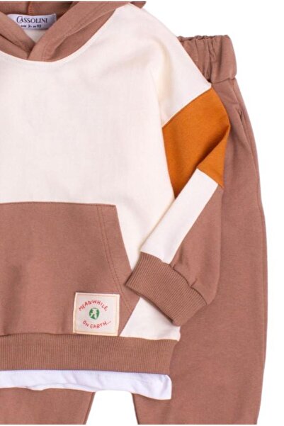 Chicsy Baby Κομψό μπλουζάκι Λεπτομερές σετ παιδικής φόρμας με κουκούλα με κουκούλα