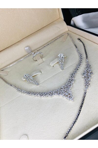 vogutima jewelery&silver by timuçin mavili Kadın Gümüş Set - Balın Zirconia T...