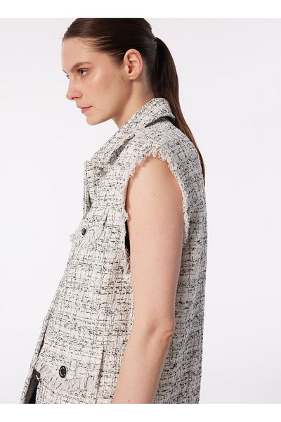 Sisley White Women's Vest 2S67Lj00F