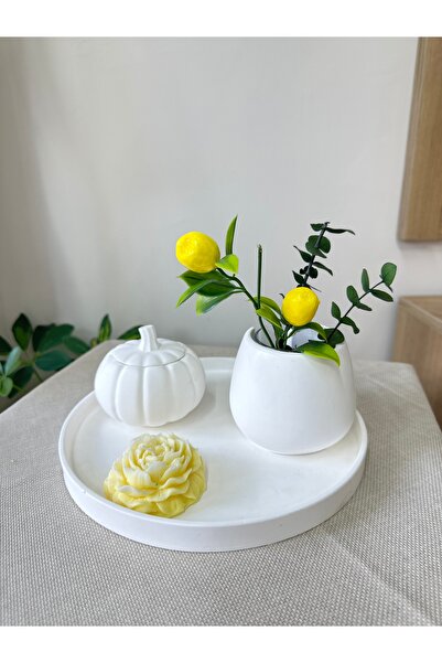 FREE Tepsili Limon Çiçekli Dekor Seti