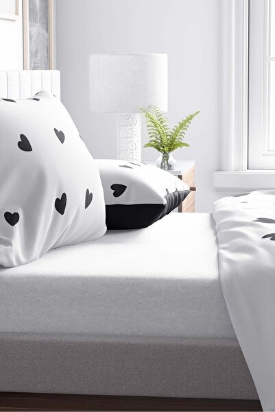 Rivaİstanbul White Cotton Double Fitted Sheet 160X200