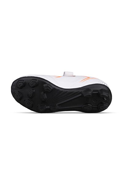 MP ONE Big Kids Lace-Up / Velcro White Crampon Football Shoes