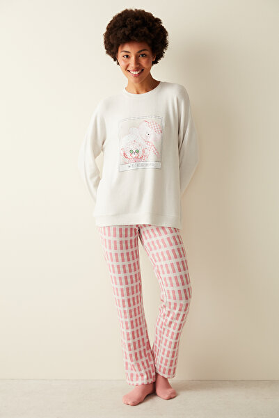 Penti Best Friend Uzun Kollu Gri Pantolon Set