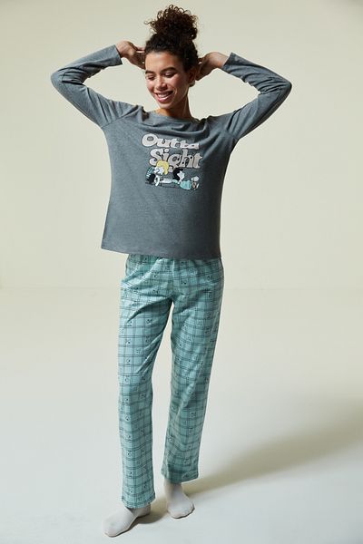Penti Multicolored Lic Snoopy Outta Sight Pajama Set