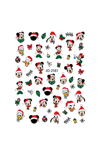 Venalisa 3D Kabartmalı Mickey Mouse Tırnak Sticker Nail Art Süsleme Etiket JO...