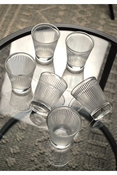 Qualitev Set of 6 Coffee Side Water Glasses and Liquor Glasses - 90 ml