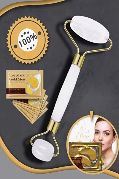 xolo Beyaz Mermer Yeşim Taşı ve 5 Adet Collagen Göz Altı Maske Seti