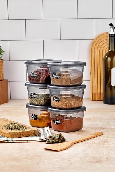 Okyanus Home Storage Container with 6 Labels 0.55ml