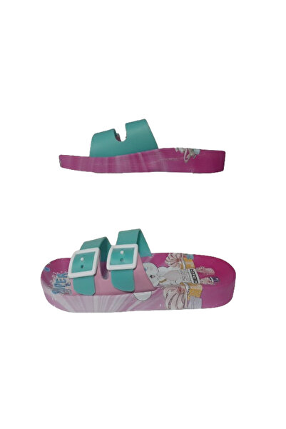 GEZER Κορίτσια ροζ-τιρκουάζ πριγκίπισσα με διπλή πόρπη αντιολισθητική σόλα καθημερινά GZRR101-99