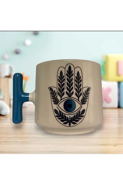 GameFruy Blue Double Sided Printed Evil Eye Bead - t Mug