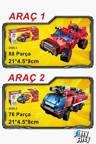 Vagonlife Qman Keeppley 6 in 1 Blazing Mars - Includes 6 Vehicles Toy Construction Set