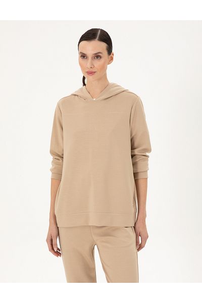 Pierre Cardin Beige Oversize Modal Fabric Sweatshirt 50300845 -Vr011