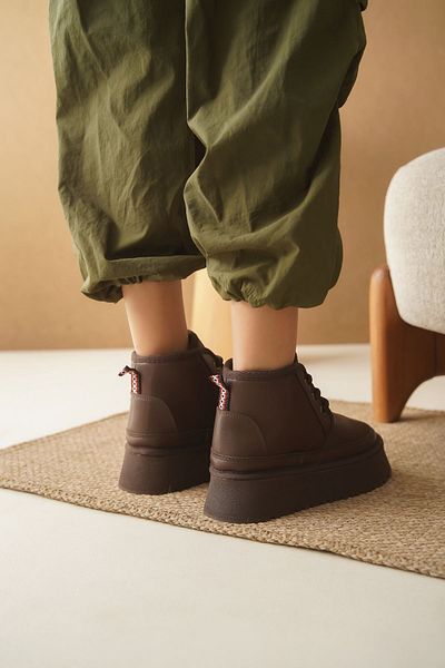 MODAADAM Cizme scurte de damă Pastor Shearling - maro