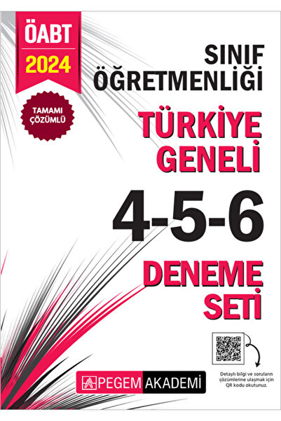 Pegem Akademi Yayıncılık 2024 KPSS ÖABT Sınıf Öğretmenliği Tamamı Çözümlü Tür...