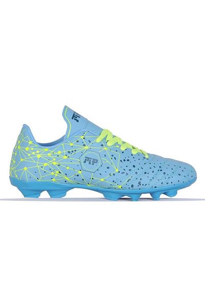 MP ONE Pantofi de fotbal pentru copii mari, cu șireturi, albastru