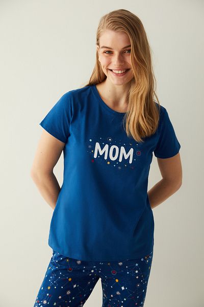 Penti Galaxy Mom Slogan Printed Pajama Set