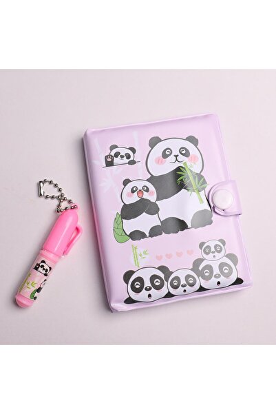 Piraye Gift Sevimli Panda Kalemli Set Defter Çizgili