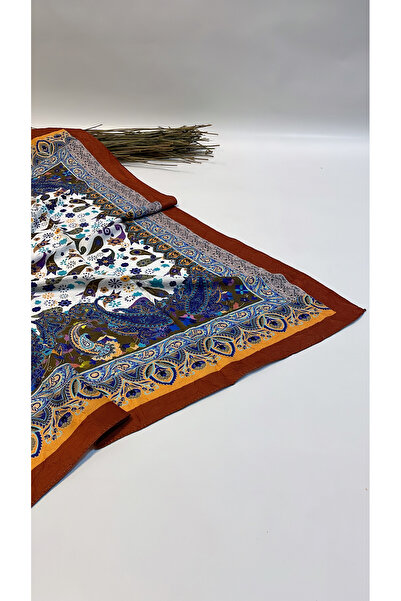 Onur Scarf - Minimal Patterned Craved Digital Print Non-Slip Fashion Scarf Wrinkle Resistant Seasonal Fabric