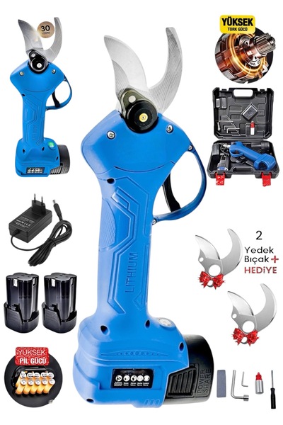 SCHUTZENGER İTALY 3800 Rpm Şarjlı Li-ion Çift Akülü Dal Budama Bağ Makası Çan...