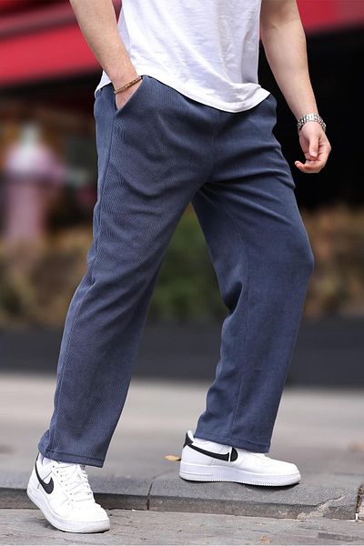 Madmext Ανδρικό αθλητικό παντελόνι Smoked Relaxed Fit Textured E6557