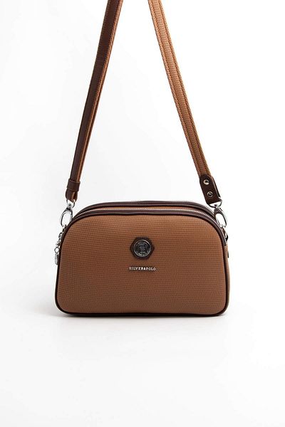 Silver Polo Γυναικεία τσάντα χιαστί Silver & Polo Caramel - Καφέ SP745