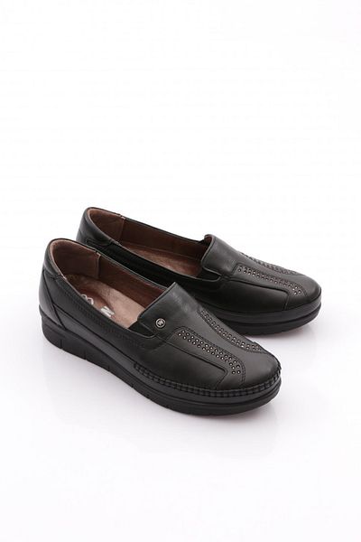 DGN Pantofi Confort dama Piele naturala Negru 21113998