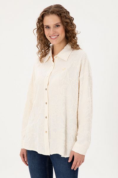 U.S. Polo Assn. Women's Cream Knitted Shirt 50298166 -Vr071