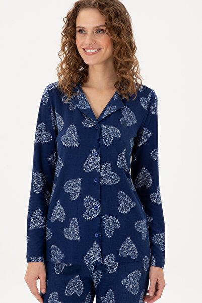U.S. Polo Assn. Kadın Lacivert Pijama Takımı 50302757-VR033