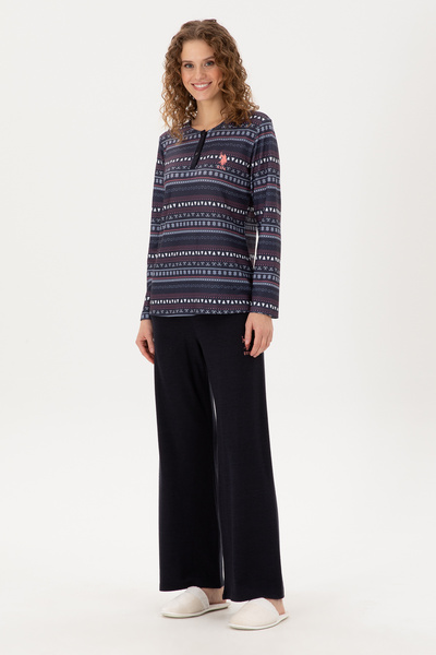 U.S. Polo Assn. Kadın Lacivert Pijama Takımı 50303404-VR033