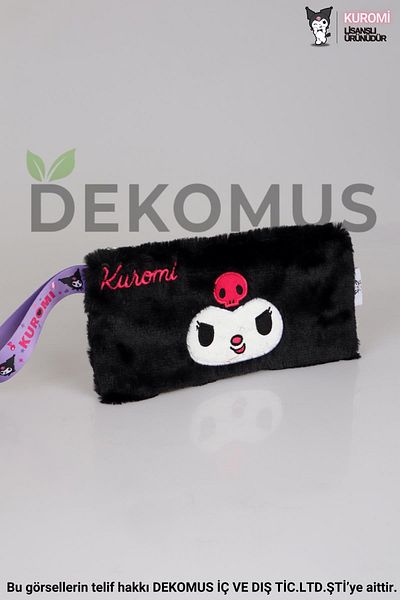 kuromi Νέα σεζόν με άδεια DEKOMUS Kuromi Basic βελούδινη τσάντα χειρός/τσάντα μακιγιάζ/τσάντα στυλό