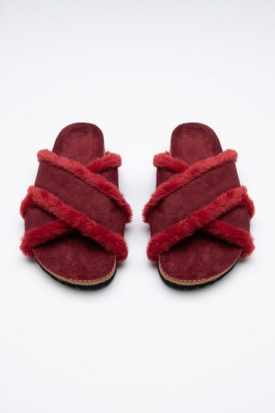 Penti Papuci Burgundy Cruce