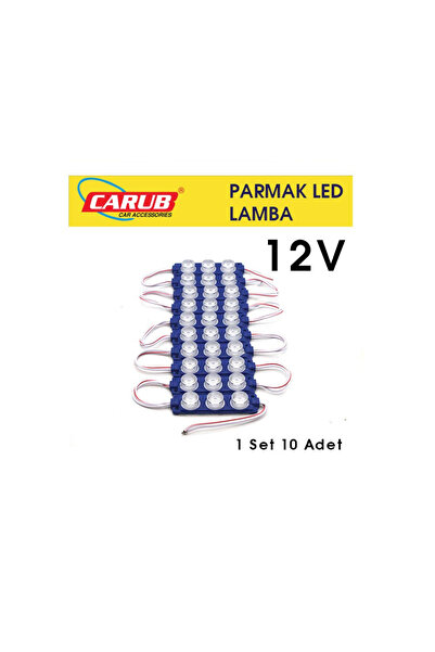 Carub Br0409929 12v Camlı Soft Parmak Lamba Mavi 10lu Paket