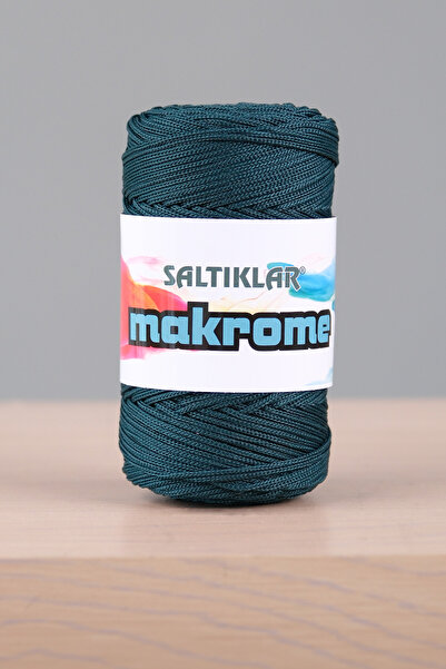 SALTIKLAR خيط مكرامية بوليستر 3 مم 100 جرام بترول-180