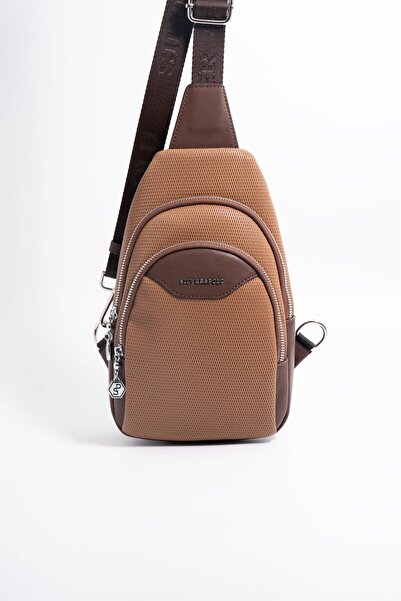 Silver Polo Silver & Polo Caramel - Maro Sp959 Geantă de talie pentru femei