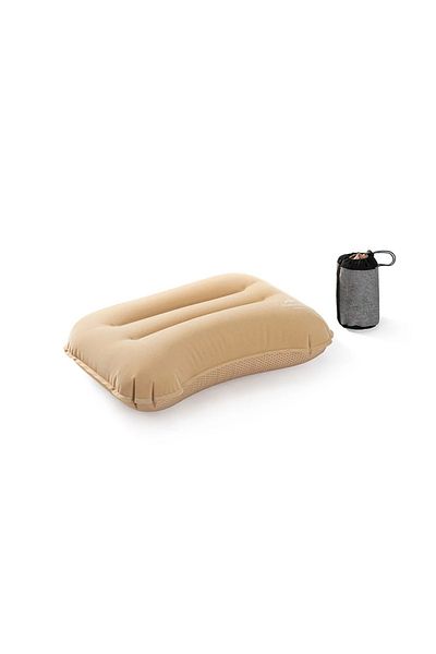 Naturehike Pu Flocking Sleeping Pillow (KHAKI) – Comfortable Rectangular Pillow For Camping & Travel