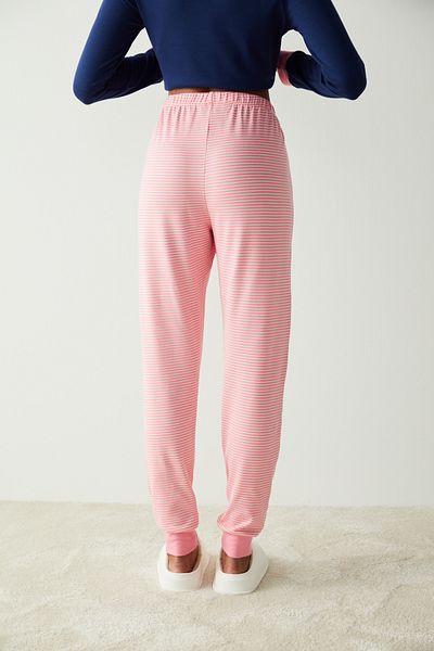 Penti Pink Striped Thermal Trousers Pajama Bottoms
