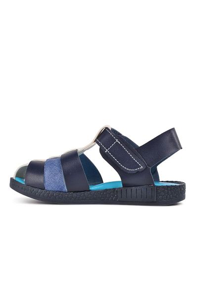 ŞİRİNGENÇ Smocked Bleumarin Denim White Comfort Băieți Sandale