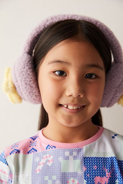Penti Girl's Star Patterned Lilac Headphones