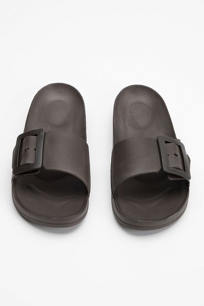 Penti Brown Big Buckle Slippers