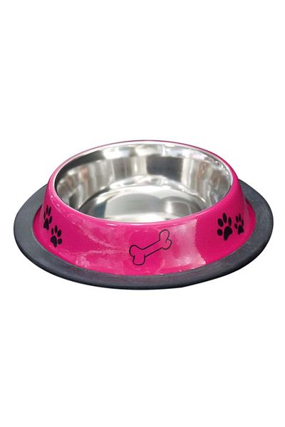 Tommy Steel Food Bowl Pink 32 Oz