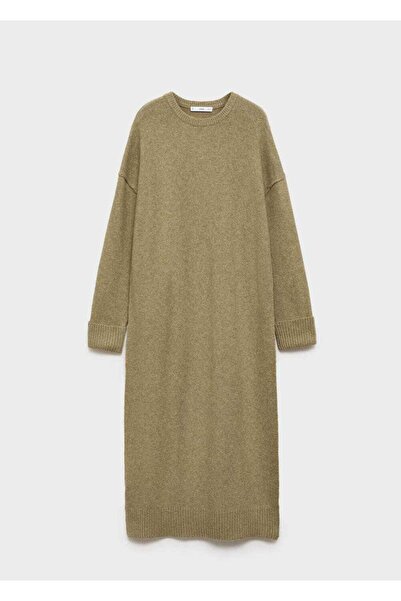 MANGO Woman Ribana triko elbise