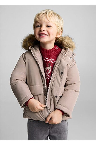 MANGO Baby Anorac matlasat cu căptușeală fleece